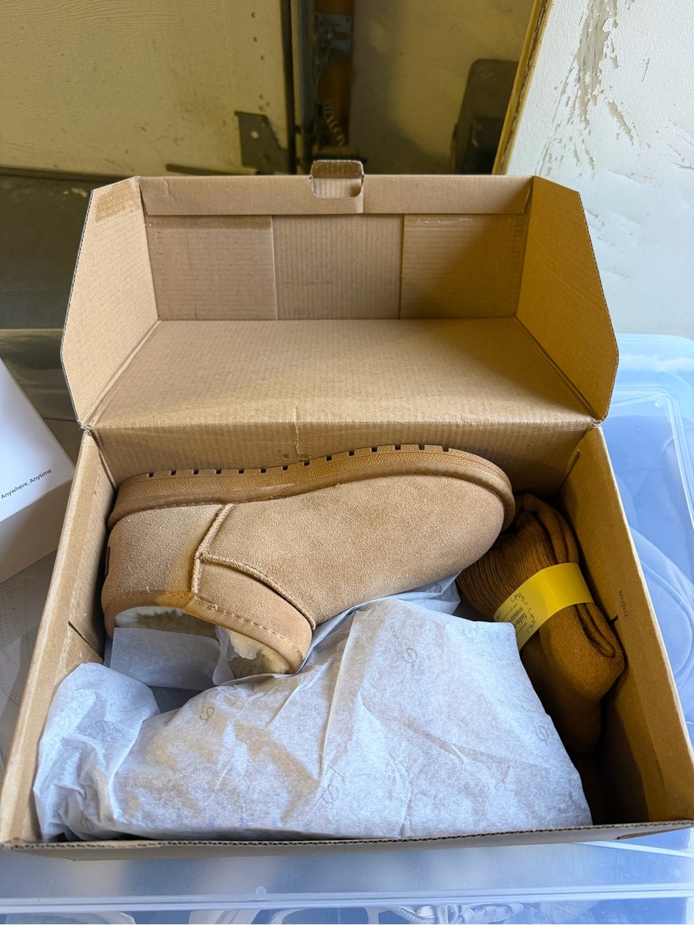 Women's Tan Suede Ankle Booties - Cozy Slip-On Style